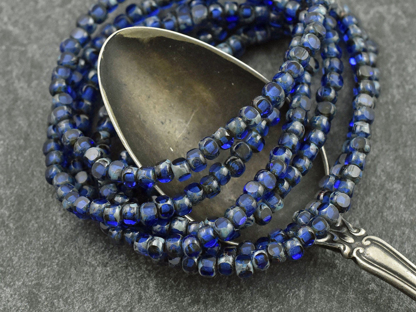 Czech Glass Beads - Trica Beads - Seed Beads - Czech Picasso Beads - Size 6 Beads - 50pcs - (4950)