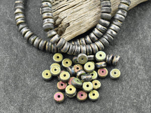 Czech Glass Beads - Heishi Beads - Spacer Beads - Rondelle Beads - 6x3mm - 50pcs (5633)