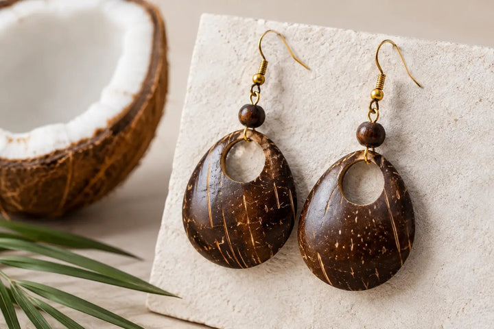 Coconut Shell Earring Designs With Real Character