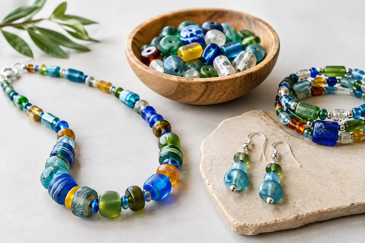 Recycled Glass Bead Styles for Original Jewelry