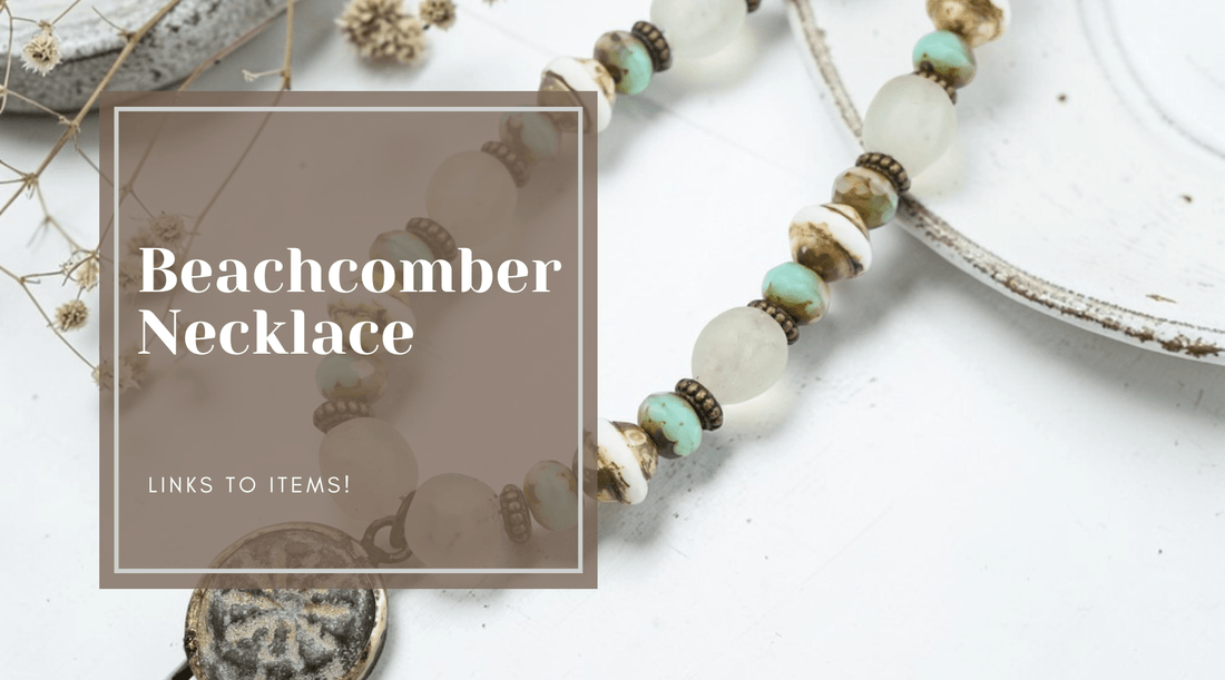 Beachcomber Necklace w/African Recycled Glass + Czech Glass Beads