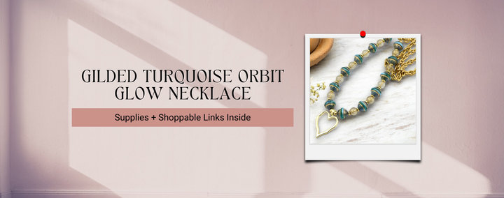 Gilded Turquoise Orbit Glow Necklace