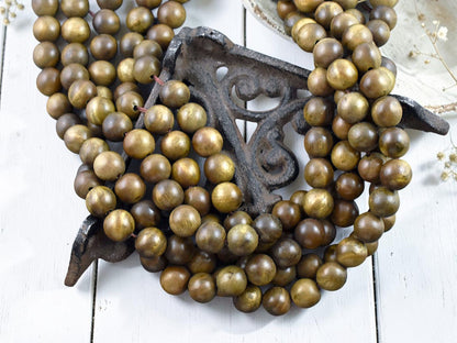 Natural Olive Sandalwood Round Beads - Choose Your Size