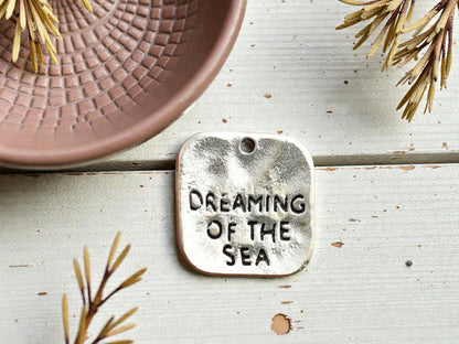 *20* 19x18mm Antique Silver "Dreaming of the Sea" Charms