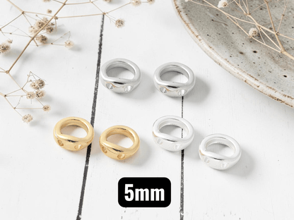 *20* 5mm Plated Brass End Loop Wire Protectors - Choose Your Color