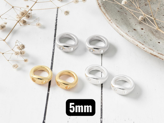 *20* 5mm Plated Brass End Loop Wire Protectors - Choose Your Color