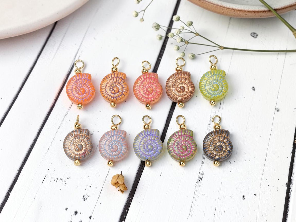 *10* 21x12x6mm Mixed Shell Charms