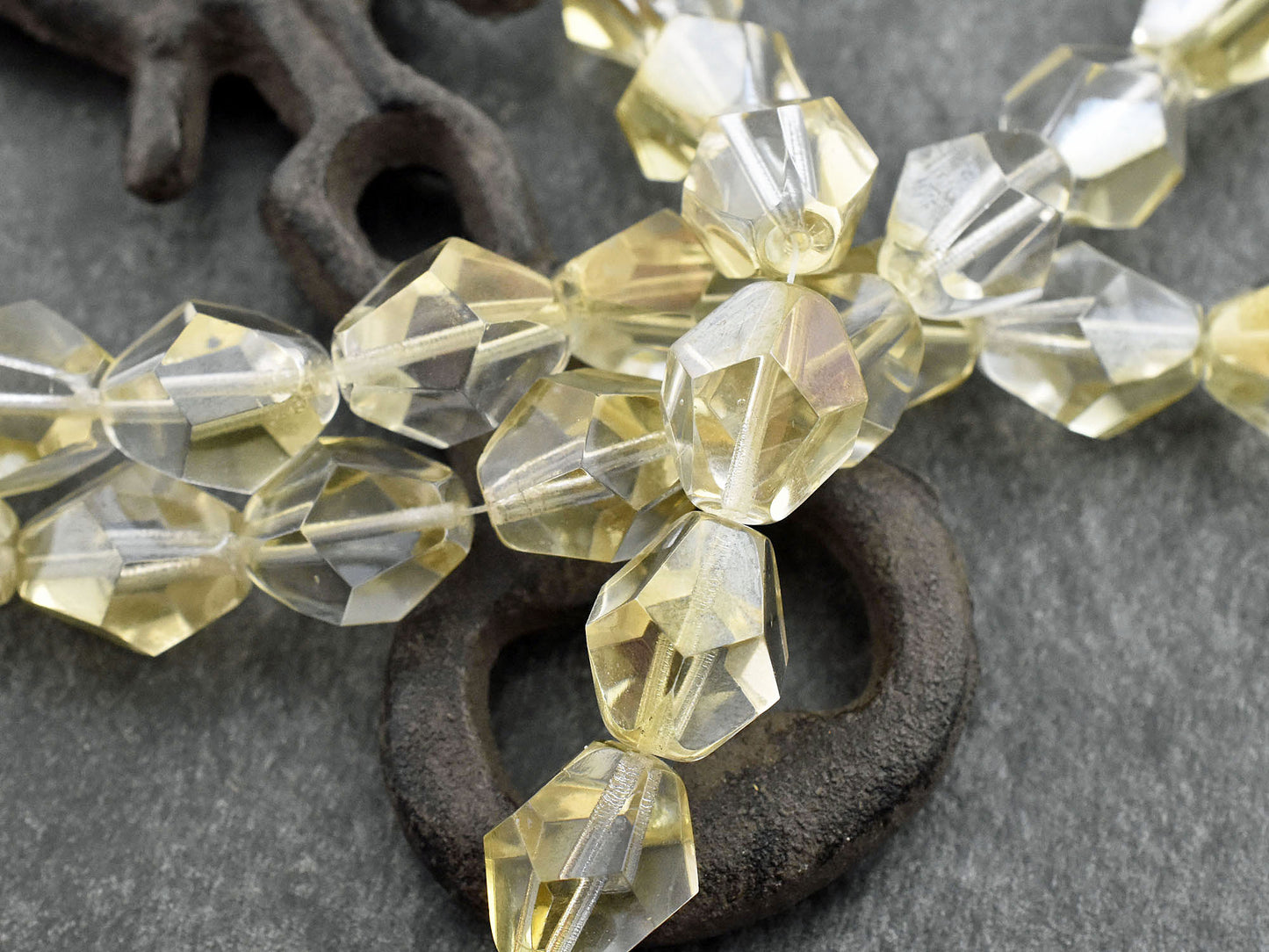 *12* 16x14mm Crystal Celsian Gem Cut Bicone Beads