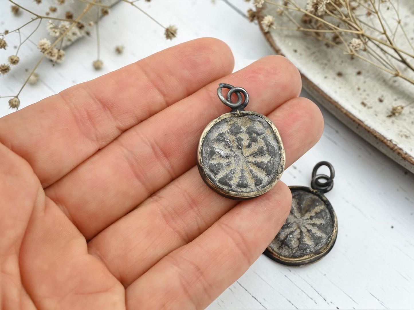 24x30mm Dharma Wheel Amulet