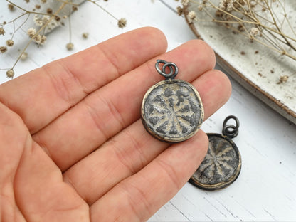 24x30mm Dharma Wheel Amulet