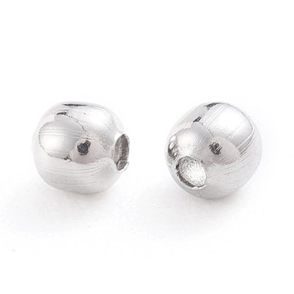 2mm Hollow Round Spacer Beads - Choose Your Color