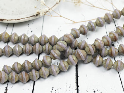 Opaque Light Purple Picasso Saturn Beads - Choose Your Size