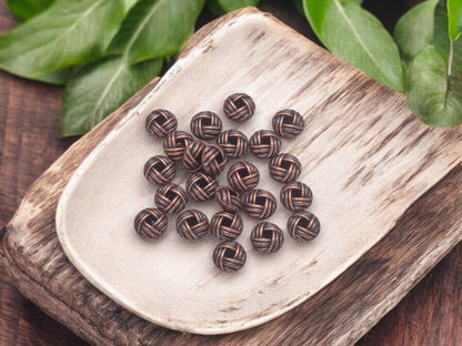 *100* 6mm Antique Copper Puffy Rondelle Spacer Beads