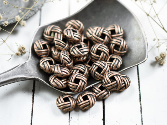*100* 6mm Antique Copper Puffy Rondelle Spacer Beads