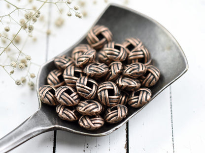 *100* 6mm Antique Copper Puffy Rondelle Spacer Beads