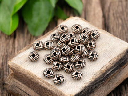 *100* 6mm Antique Copper Puffy Rondelle Spacer Beads