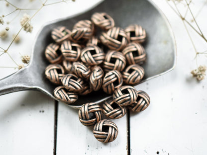 *100* 6mm Antique Copper Puffy Rondelle Spacer Beads