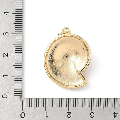 27x21mm 18k Gold Plated Brass Nautilus Shell Pendant