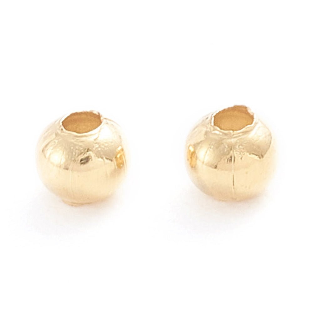 2mm Hollow Round Spacer Beads - Choose Your Color