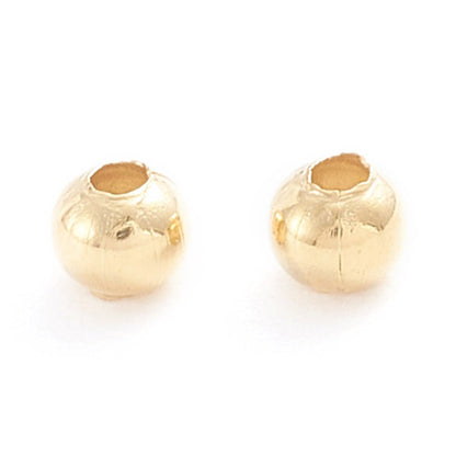2mm Hollow Round Spacer Beads - Choose Your Color