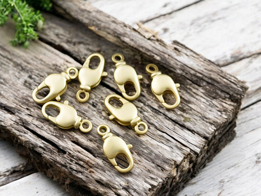 Long Lasting Matte Gold Swivel Lobster Clasps -- Choose Your Size