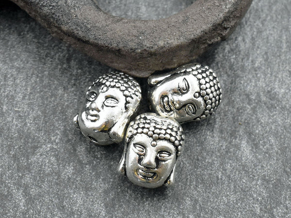 *20*11x9mm  Antique Silver Buddha Head Beads