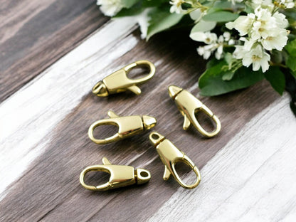 *5* 15x7mm 18k Gold Plated Swivel Lobster Clasps