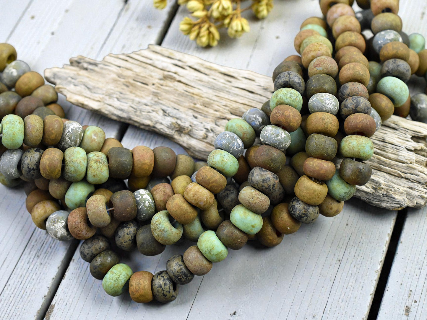 34/0 Matte Aged Interstellar Picasso Mix Seed Beads