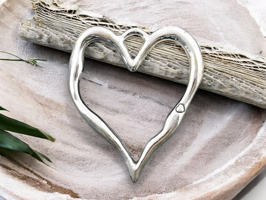 76x67mm Antique Silver Heart Pendant