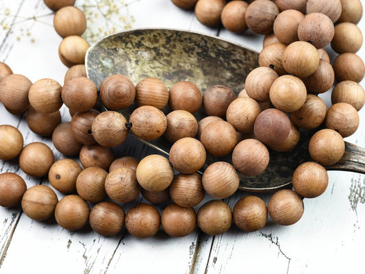 Natural Burleywood Round Beads - 8mm or 10mm