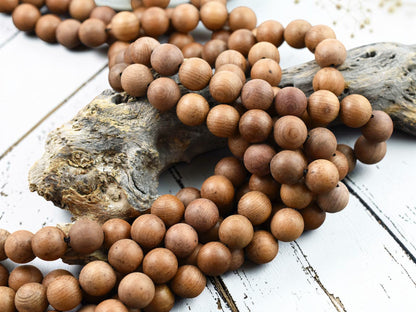 Natural Burleywood Round Beads - 8mm or 10mm