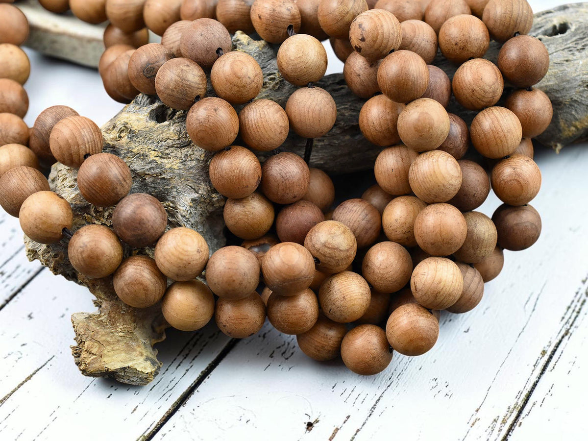 Natural Burleywood Round Beads - 8mm or 10mm