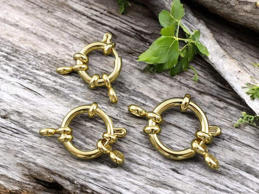 24K Plated Spring Ring Clasp -- Choose Your Size