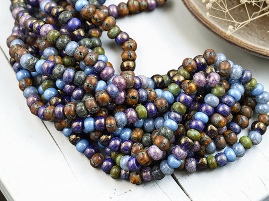 2/0 - 3/0 Aged Killer Frost Picasso Mix Seed Beads (21" Strand)