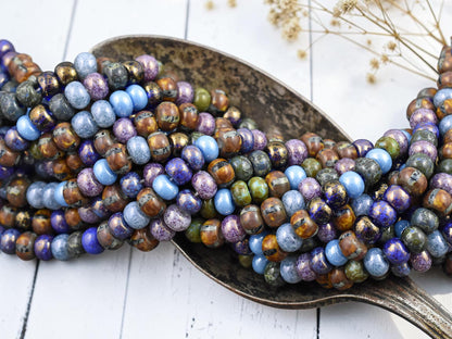 2/0 - 3/0 Aged Killer Frost Picasso Mix Seed Beads (21" Strand)