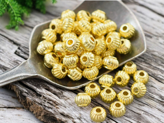 *250* 5x4mm Gold Lantern Spacer Beads