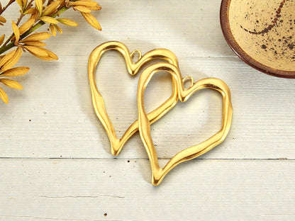 90x71mm Antique Gold Large Heart Pendant