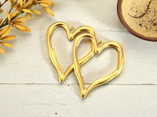 90x71mm Antique Gold Large Heart Pendant