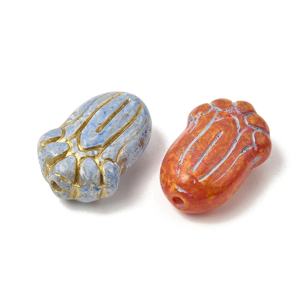 *5* 21x14x9mm Mixed Color Large Tulip Beads