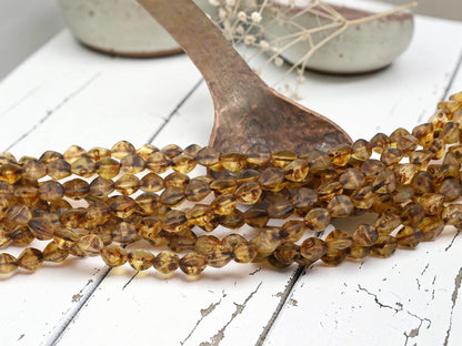*30* 6mm Matte Crystal Picasso Pinch Beads