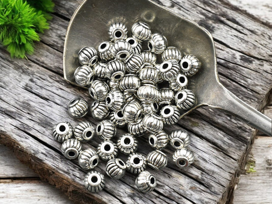 *250* 5x4mm Antique Silver Lantern Spacer Beads