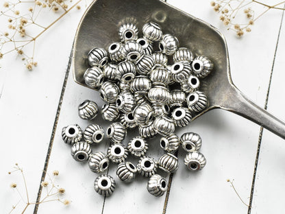 *250* 5x4mm Antique Silver Lantern Spacer Beads