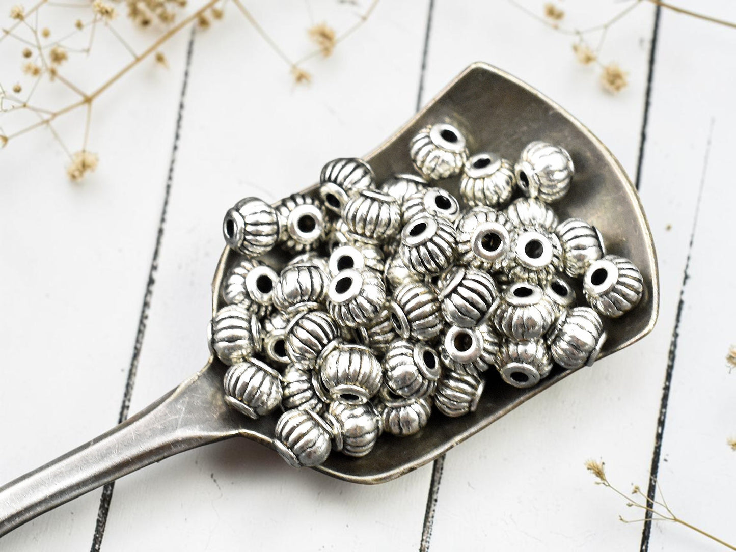 *250* 5x4mm Antique Silver Lantern Spacer Beads