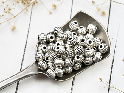 *250* 5x4mm Antique Silver Lantern Spacer Beads