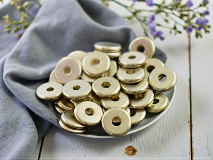*100* 8x1mm Brass Washer Spacer Beads