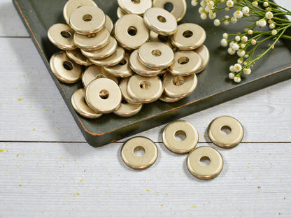 *100* 8x1mm Brass Washer Spacer Beads