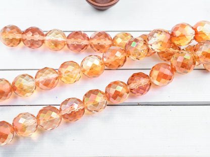 Crystal Chili Pepper Fire Polished Round Beads - Choose Your Size