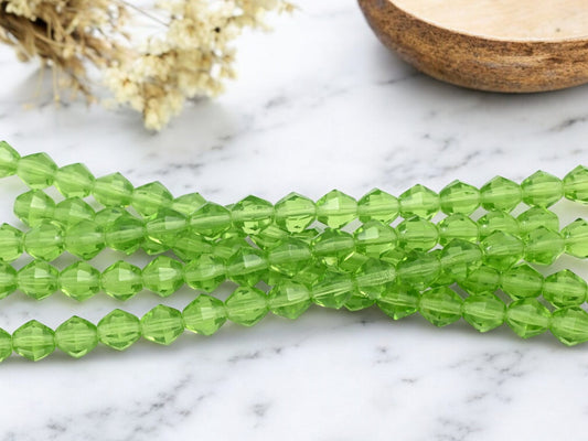 *16* 8mm Peridot Faceted Bicone Beads