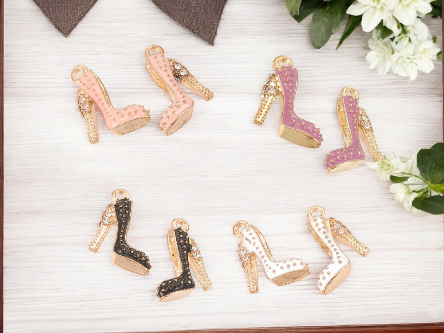 *10* 18x14x6mm Stiletto Rhinestone Charms - Choose Your Color