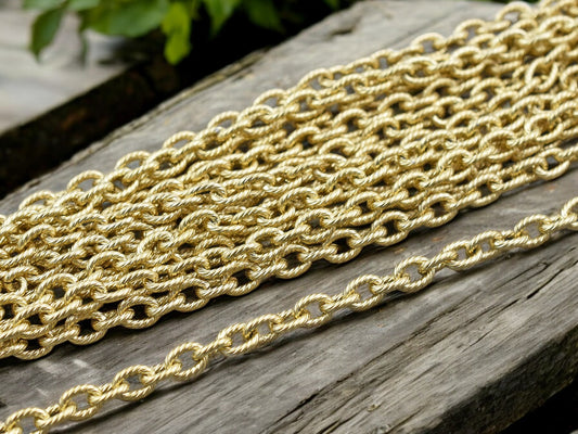 7x5.5mm Ion Plated Stainless Steel Cable Chain -- Sold by the foot